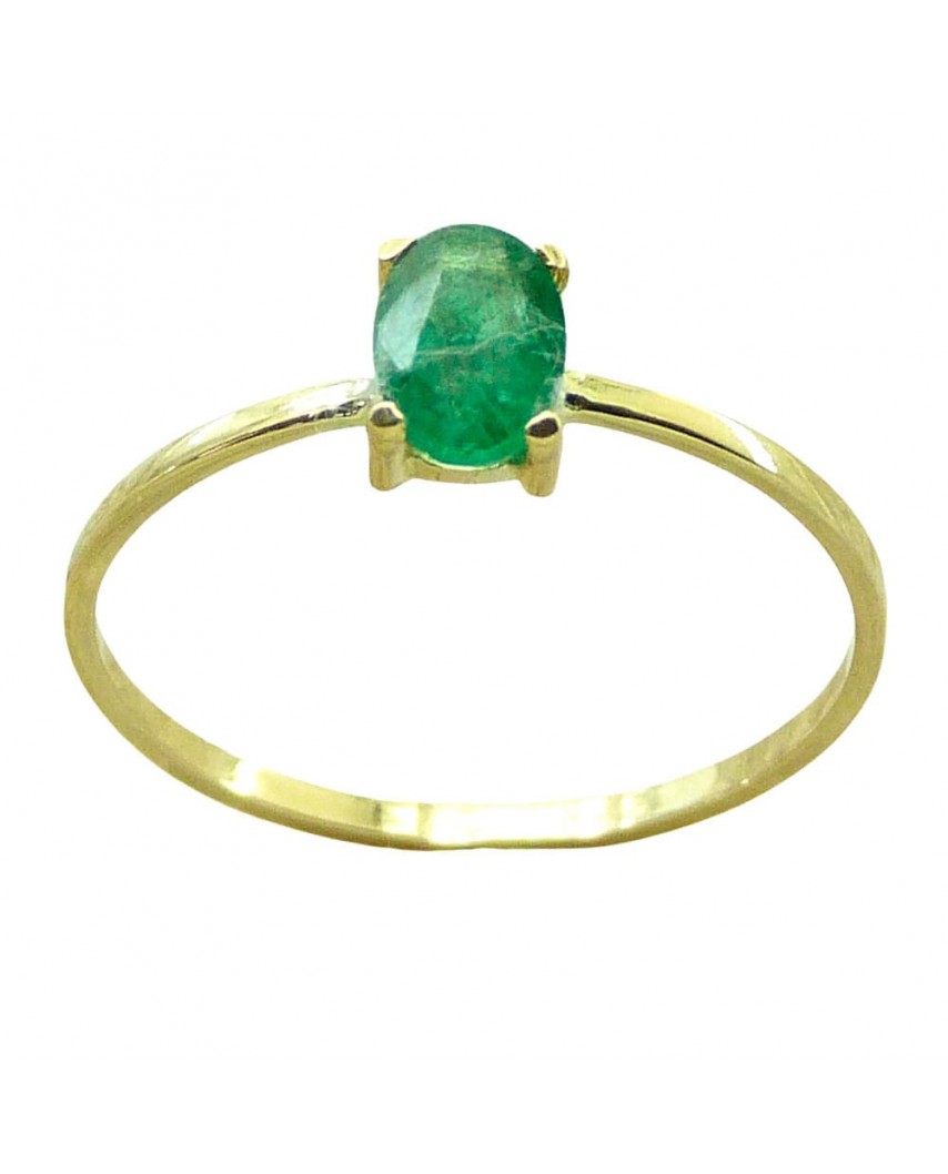 SORTIJA ESMERALDA OVAL DE 6x4MM 0.53 CT