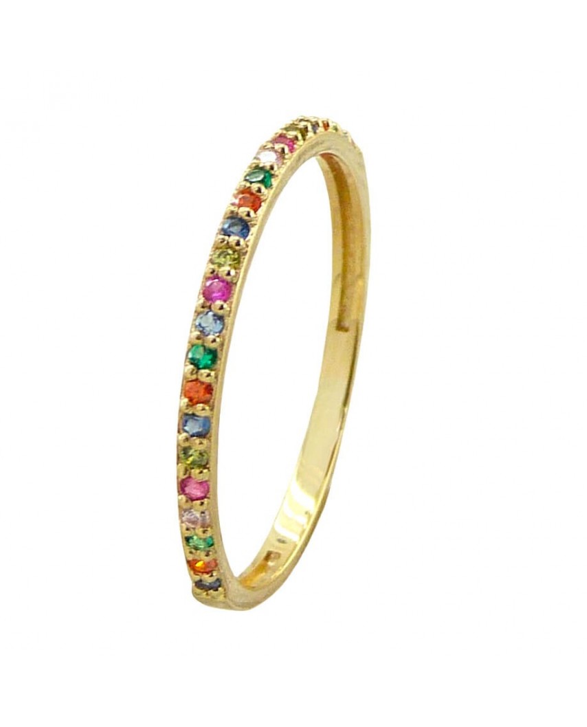 SORTIJA FORMA PIEDRAS FUNDIDA