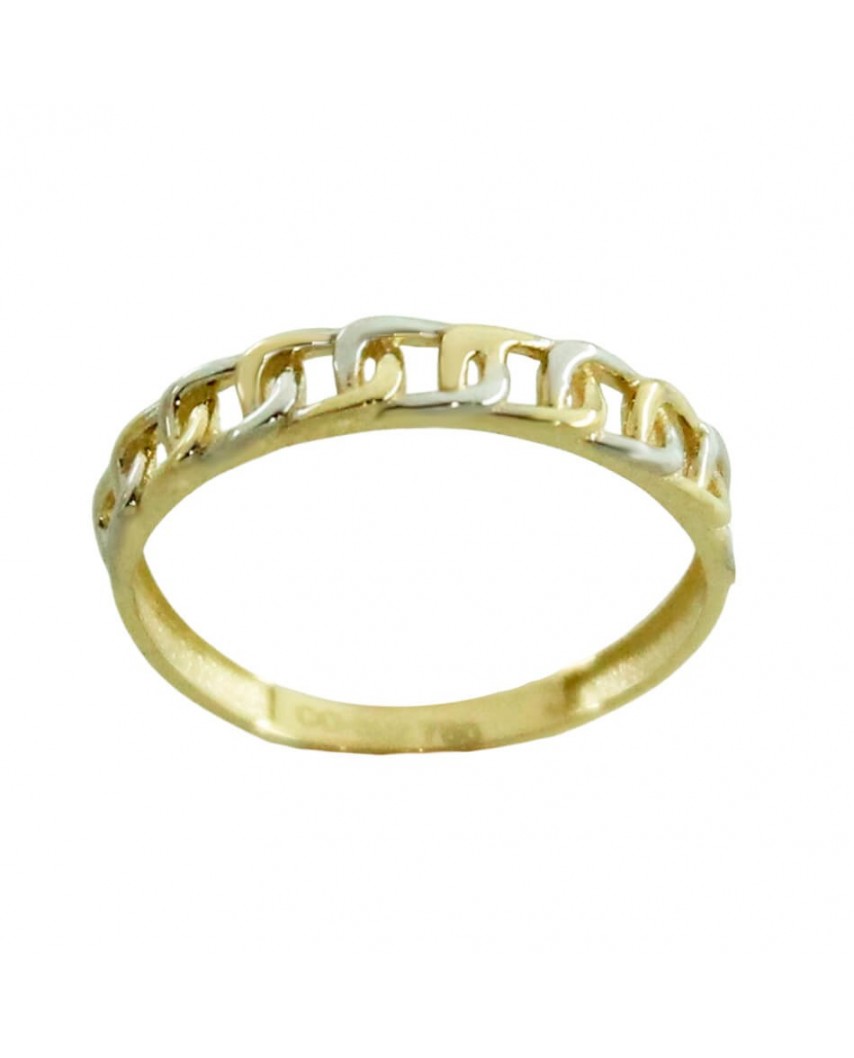 SORTIJA LISA CADENA FUNDIDA  OA