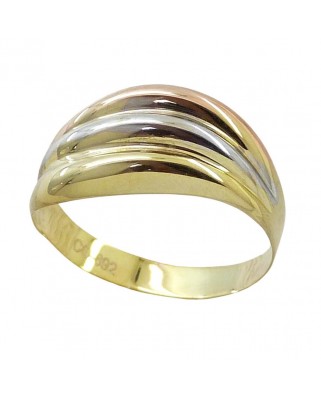 SORTIJA LISA TRICOLOR FUNDIDA