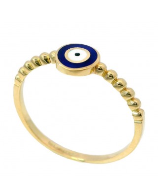 SORTIJA OJO TURCO REDONDO BRAZO DE BOLAS