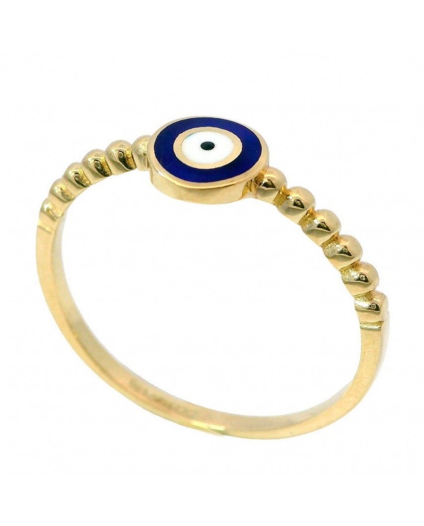 SORTIJA OJO TURCO REDONDO BRAZO DE BOLAS