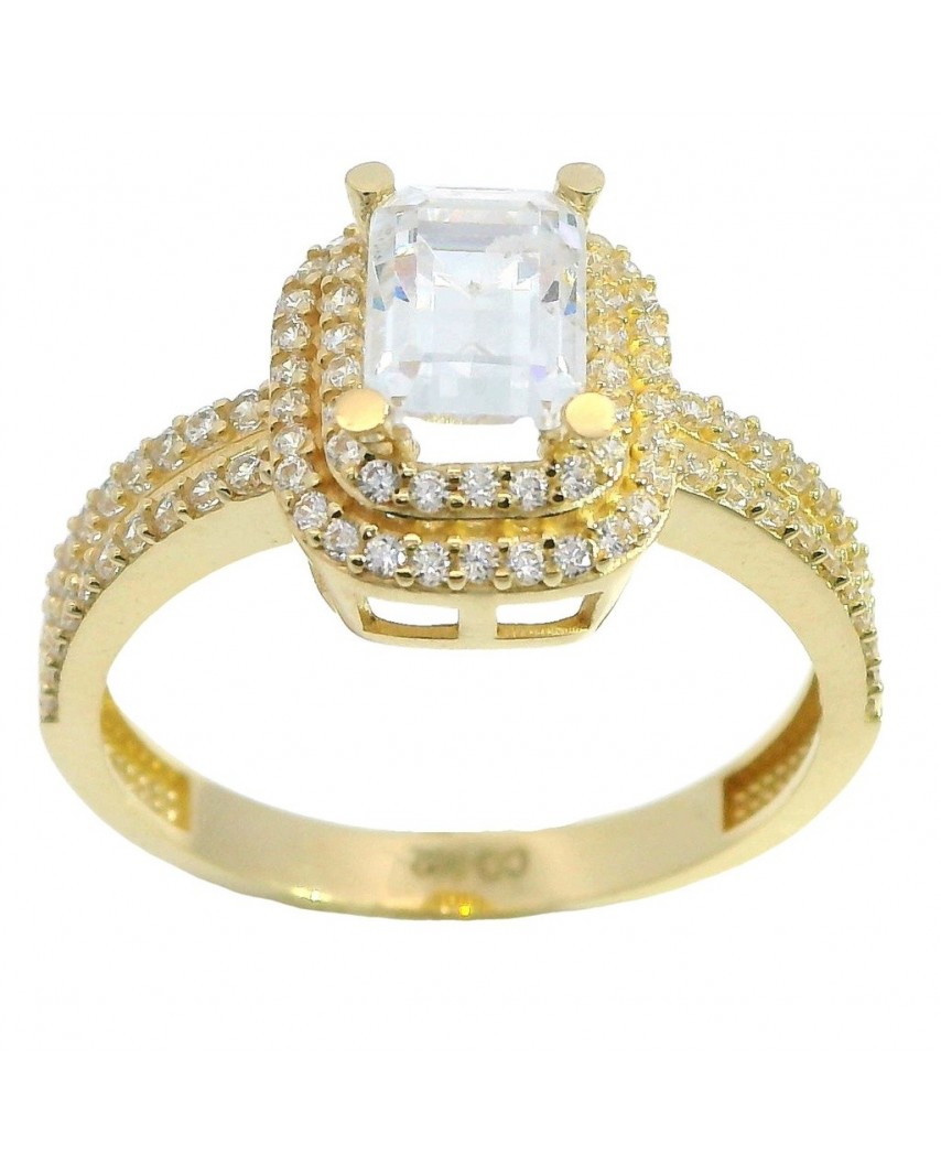 SORTIJA ORLAS CON PIEDRA CENTRAL RECTANGULAR