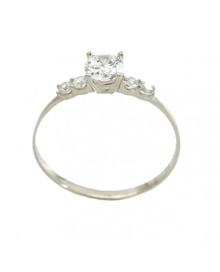 SORTIJA ORO BLANCO Y CIRCONITAS