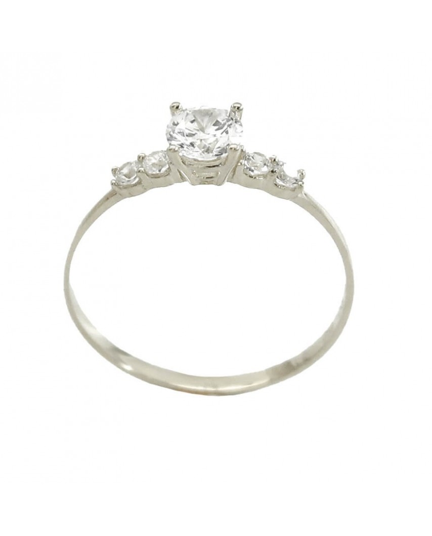 SORTIJA ORO BLANCO Y CIRCONITAS