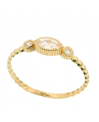 SORTIJA OVAL MAS CHATONES EN BRAZOS  PIEDRAS