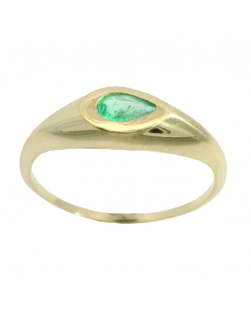 SORTIJA PERA PIEDRA ESMERALDA 5x3MM