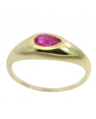 SORTIJA PERA PIEDRA RUBI 5x3MM