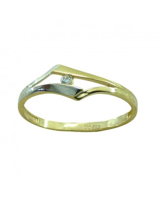 SORTIJA PIEDRA BICOLOR FUNDIDA