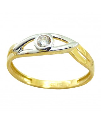 SORTIJA PIEDRA BICOLOR FUNDIDA