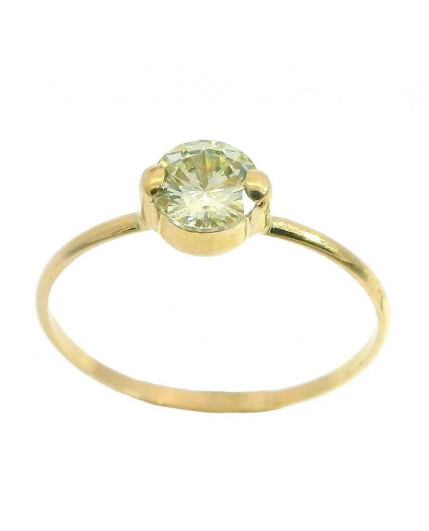 SORTIJA PIEDRA COLOR CITRINO REDONDO 5MM