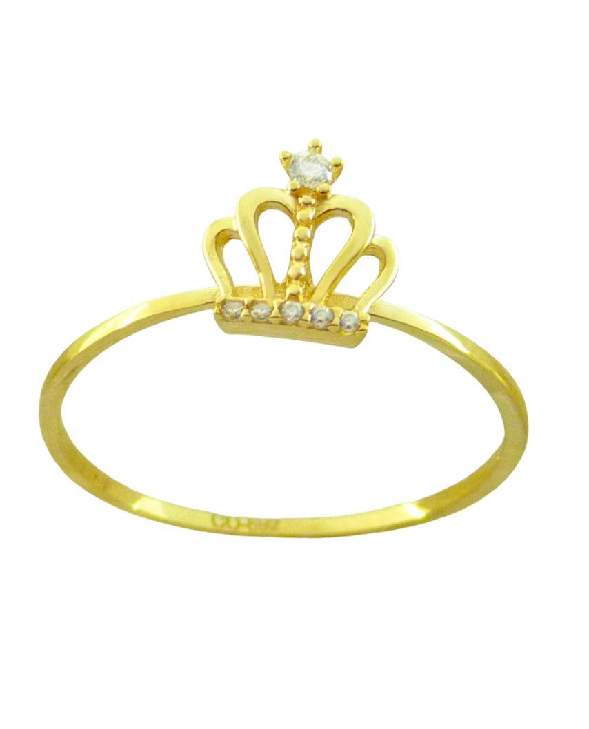 SORTIJA PIEDRA CORONA  FUNDIDA