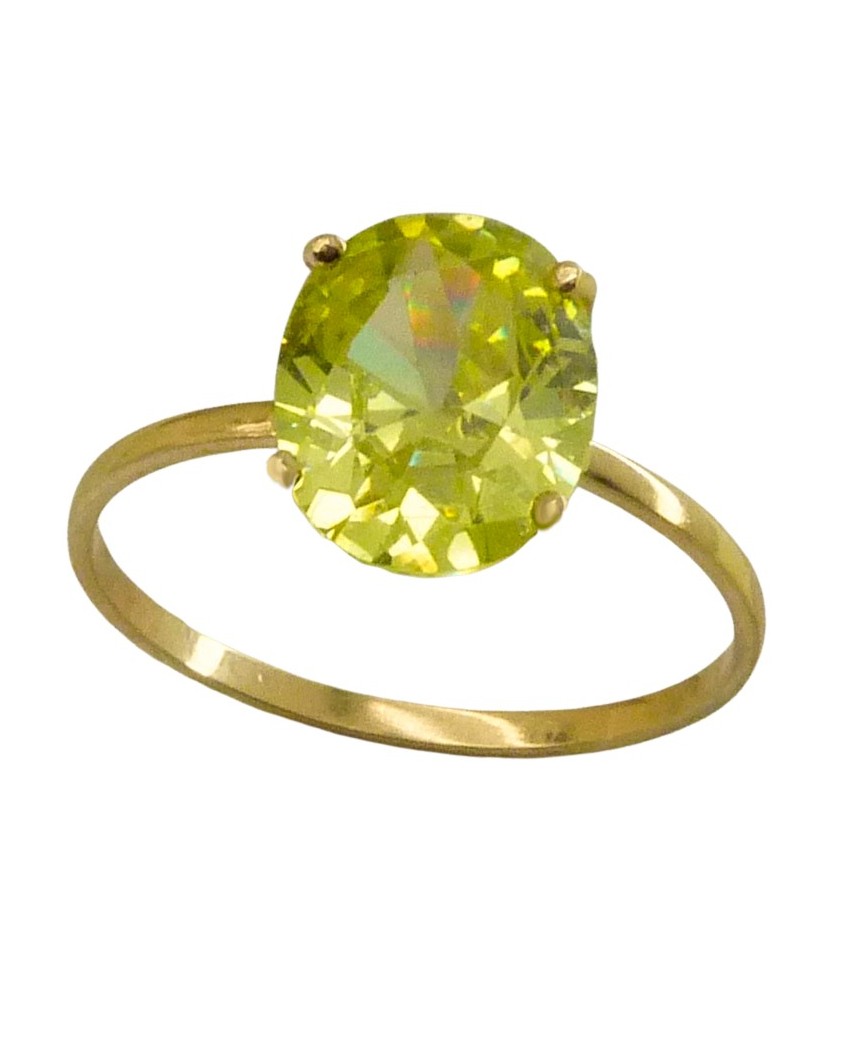 SORTIJA PIEDRA OVAL DE 10x8MM COLOR CITRINO