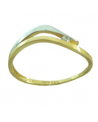 SORTIJA PIEDRAS BICOLOR FUNDIDA