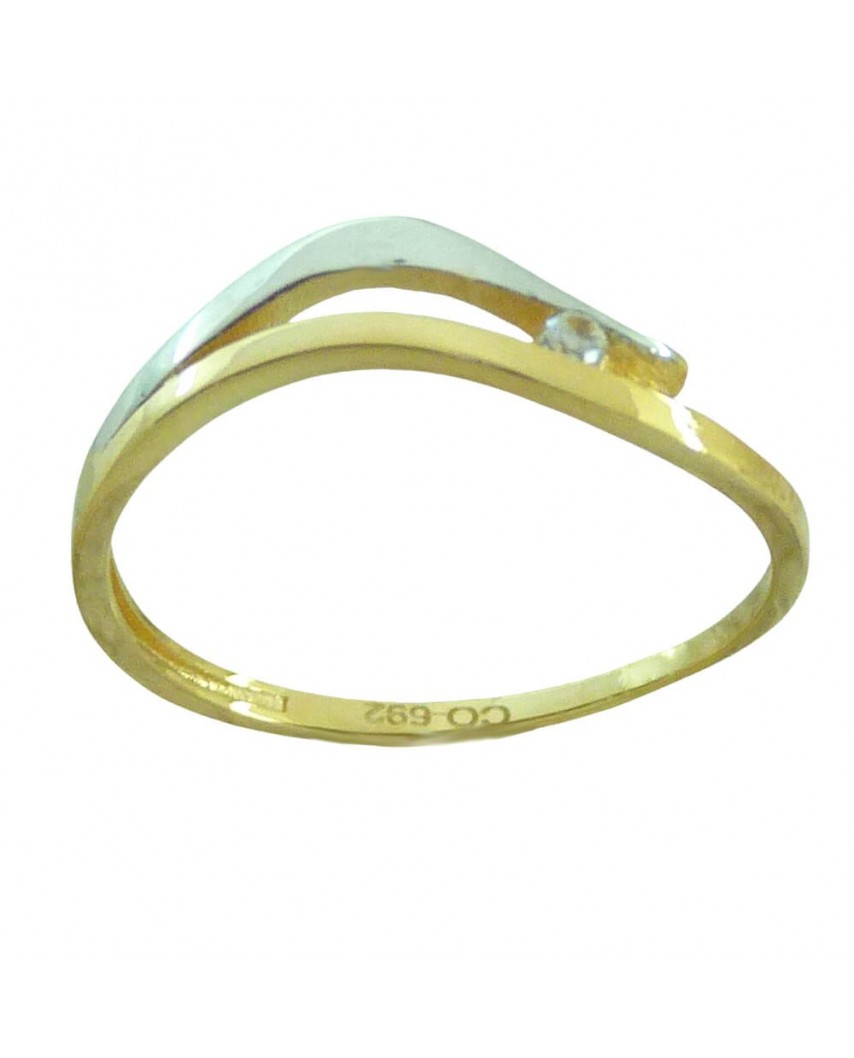 SORTIJA PIEDRAS BICOLOR FUNDIDA