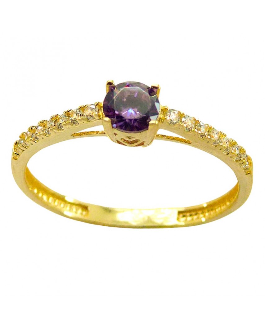 SORTIJA PIEDRAS FUNDIDA AMATISTA