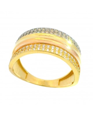 SORTIJA PIEDRAS TRICOLOR