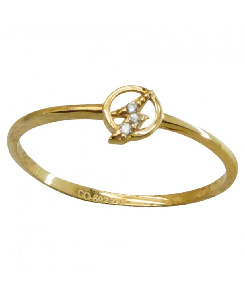 SORTIJA RAYO PIEDRAS FUNDIDA