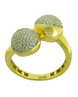 SORTIJA REDONDO PIEDRAS FUNDIDA