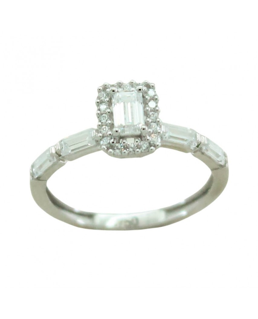 SORTIJA TABLA BAGUET ORO BLANCO