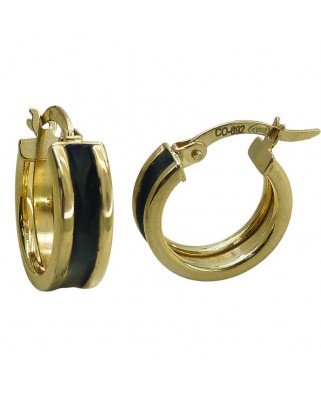 AROS CON  ESMALTE NEGRO 14MM.