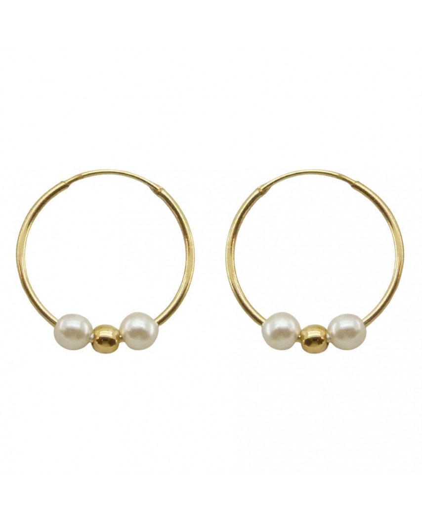 AROS TUBO 14x1 MM BOLA Y PERLAS.