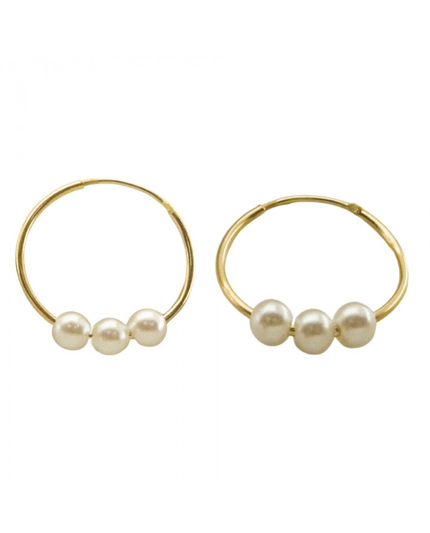 AROS TUBO 14x1MM CON TRES PERLAS.