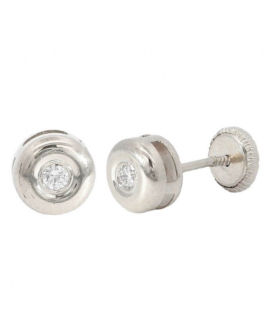 CHATÓN ORO BLANCO 6MM BRILLANTES 2MM H-SI 0.06 CT TW.