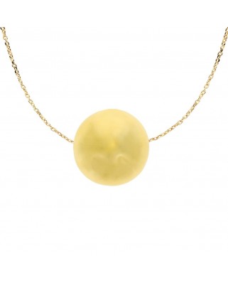 COLGANTE BOLA LISA PASADA 8MM CADENA 45CM