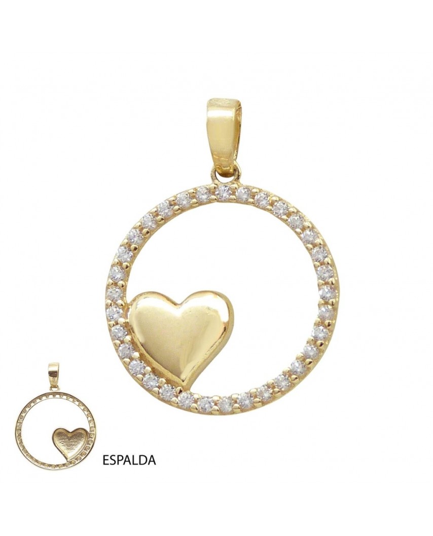 COLGANTE CORAZON PIEDRAS FUNDIDO