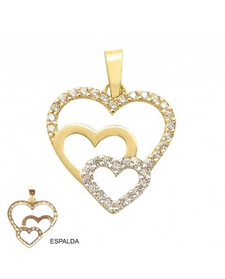COLGANTE CORAZON PIEDRAS FUNDIDO