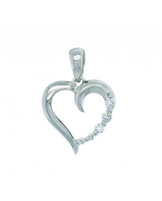 COLGANTE CORAZÓN 17x7MM 5 BRILLANTES H-SI.