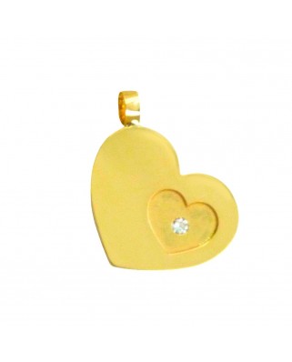 COLGANTE CORAZÓN CON CIRCONITA 9MM