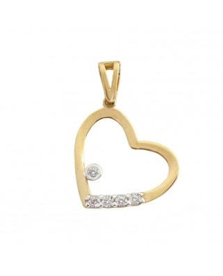 COLGANTE CORAZÓN CON CIRCONITAS.15x14MM