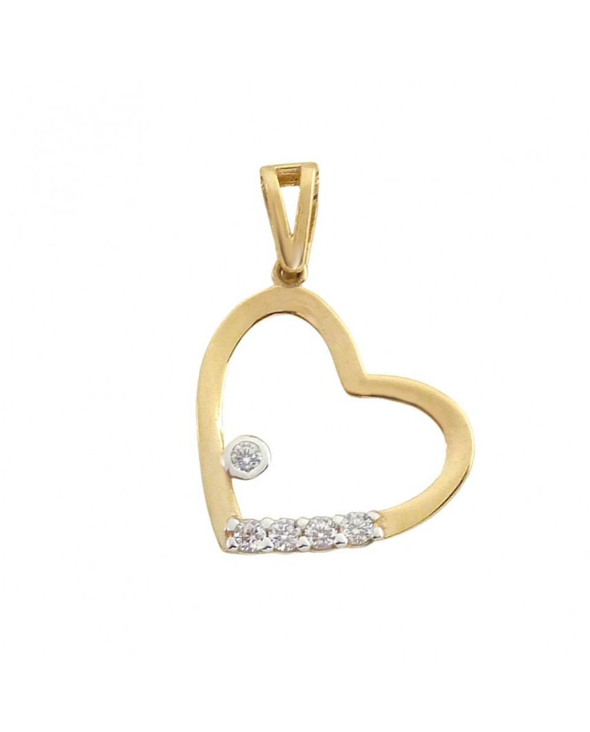 COLGANTE CORAZÓN CON CIRCONITAS.15x14MM
