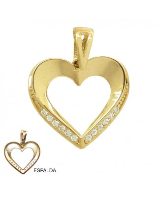COLGANTE CORAZÓN CON CIRCONITAS.15x16MM.