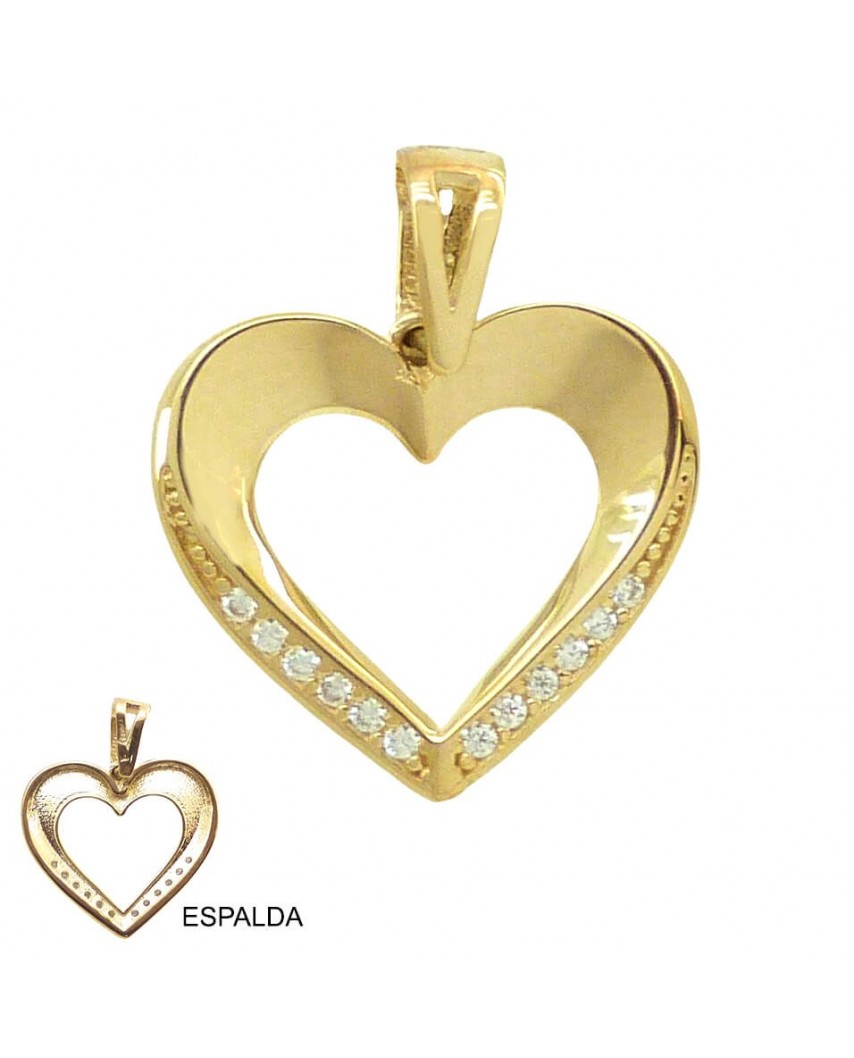 COLGANTE CORAZÓN CON CIRCONITAS.15x16MM.