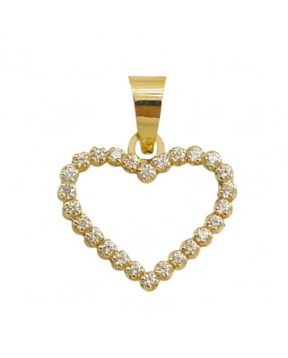 COLGANTE CORAZÓN DE CIRCONITAS 12MM.