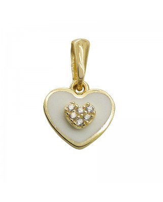 COLGANTE CORAZÓN ESMALTE 8MM