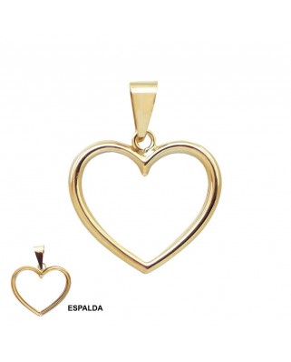COLGANTE CORAZÓN LISO  14MM