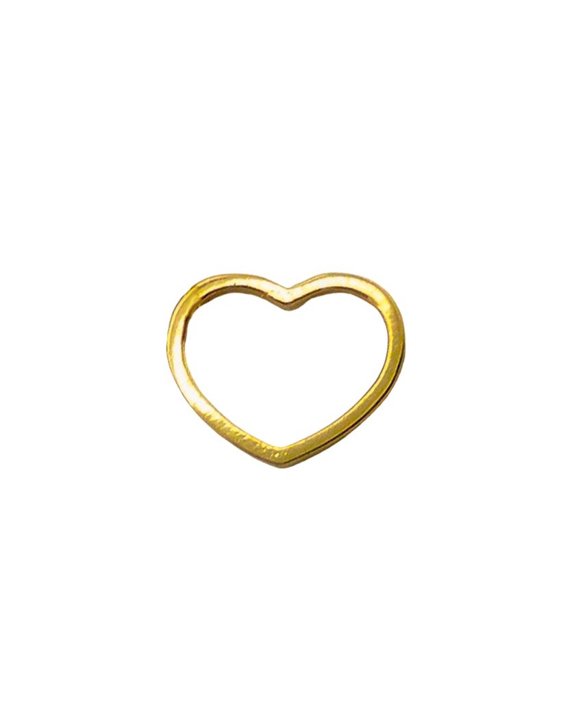 COLGANTE CORAZÓN PLANO ORO AMARILLO 12MM