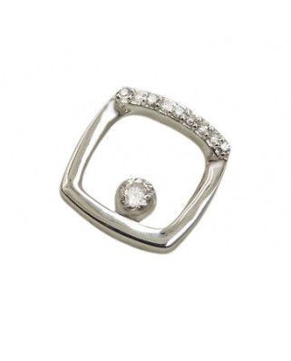 COLGANTE CUADRADO 9X9MM PERLA Y BRILLANTES 1/0.05-9/0.02 H-SI