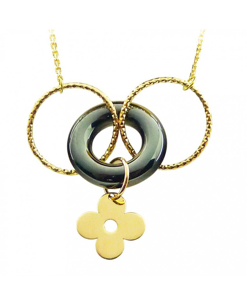 COLGANTE CUATREBOL Y CERÁMICA CADENA 45CM