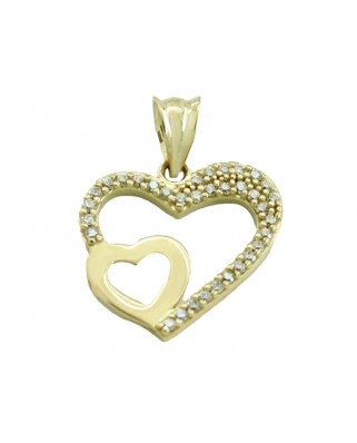 COLGANTE DOBLE CORAZON 15*14MM
