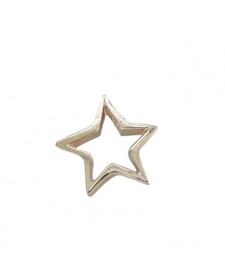 COLGANTE ESTRELLA 9MM ORO BLANCO.