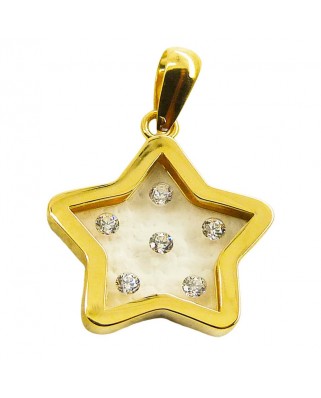 COLGANTE ESTRELLA CRISTAL CON CIRCONITAS. 12MM