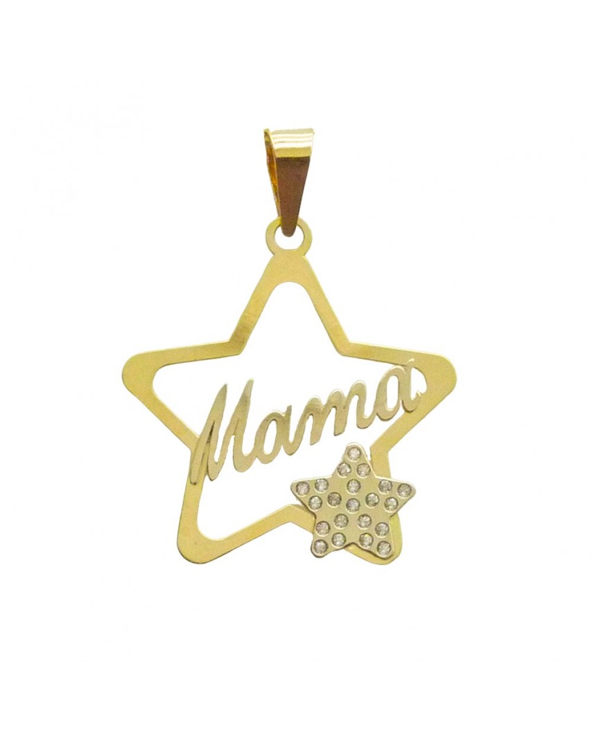 COLGANTE ESTRELLA MAMA 24MM CON CIRCONITA