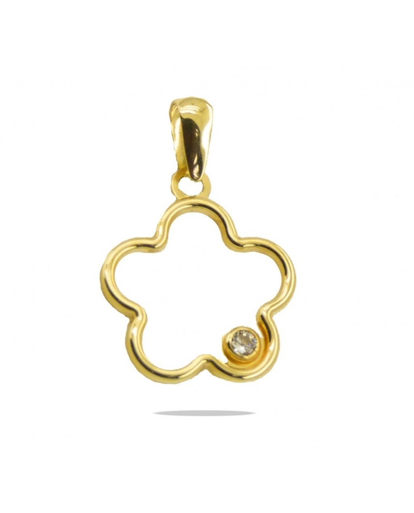 COLGANTE FLOR CON CIRCONITA.14MM.