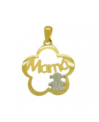 COLGANTE FLOR MAMA NIÑA CIRCONITAS