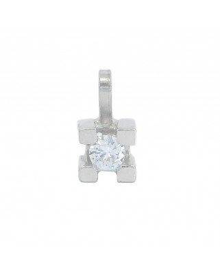 COLGANTE GARRA CUADRADA 4x4MM ORO BLANCO